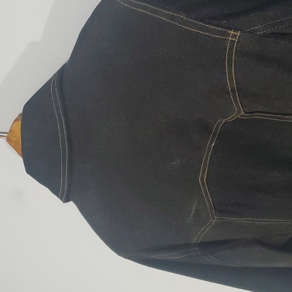 Lloyd Elliot's country club jacket women's size small black Leather Type zipper - Picture 12 of 16